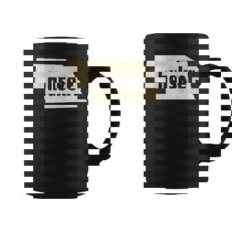 Nebraska State Nickname Husker [Distressed] Coffee Mug - Monsterry